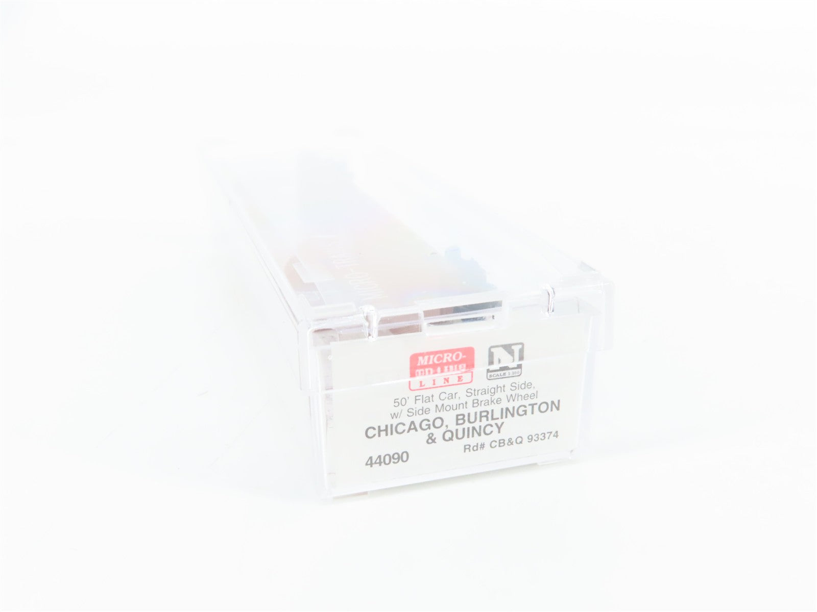 N Scale Micro-Trains MTL 44090 CB&Q Burlington Route 50' Flat Car 93374 RTR