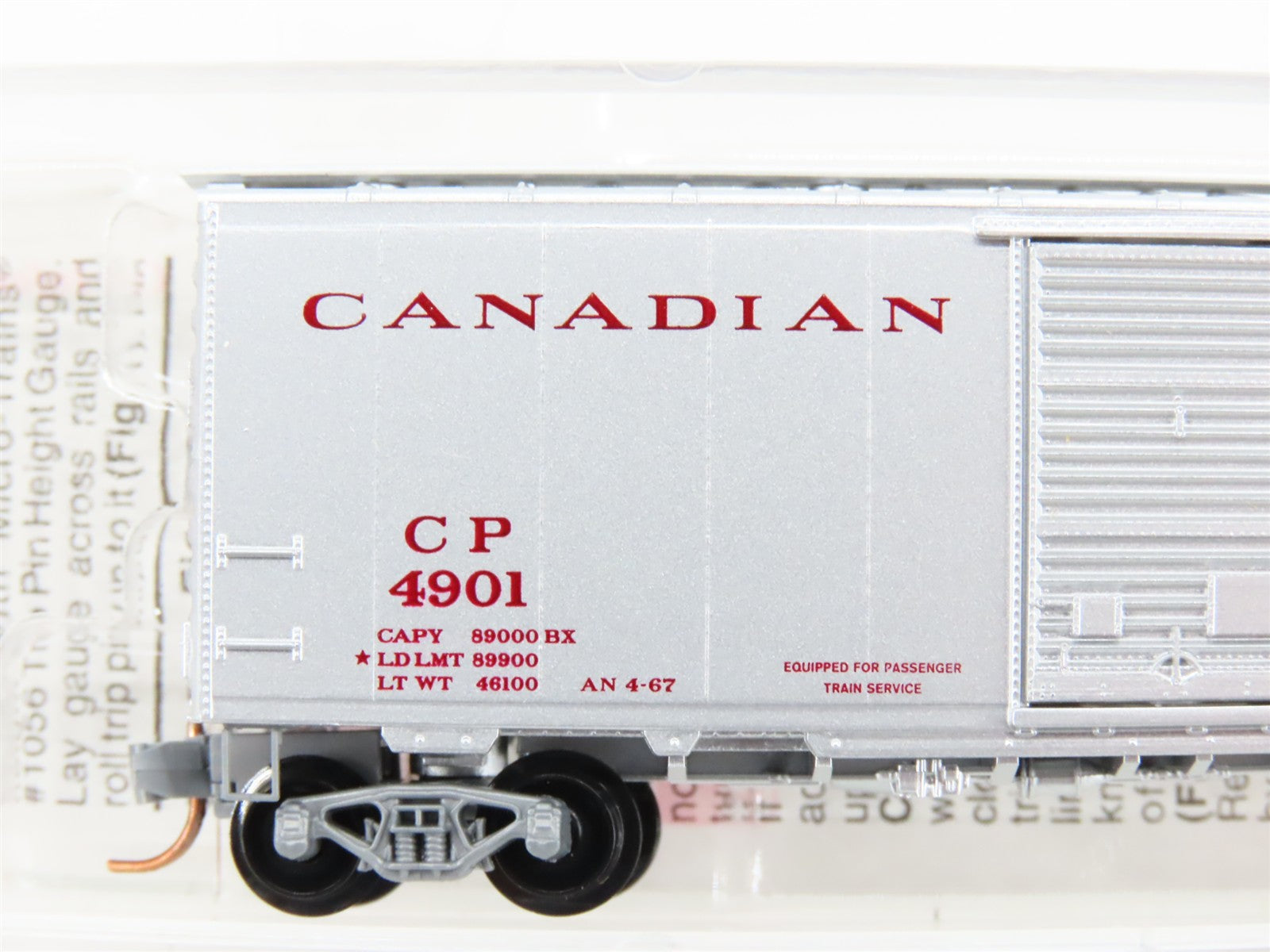 N Scale Micro-Trains MTL 20546 CP Canadian Pacific 40' Box Car 4901 RTR