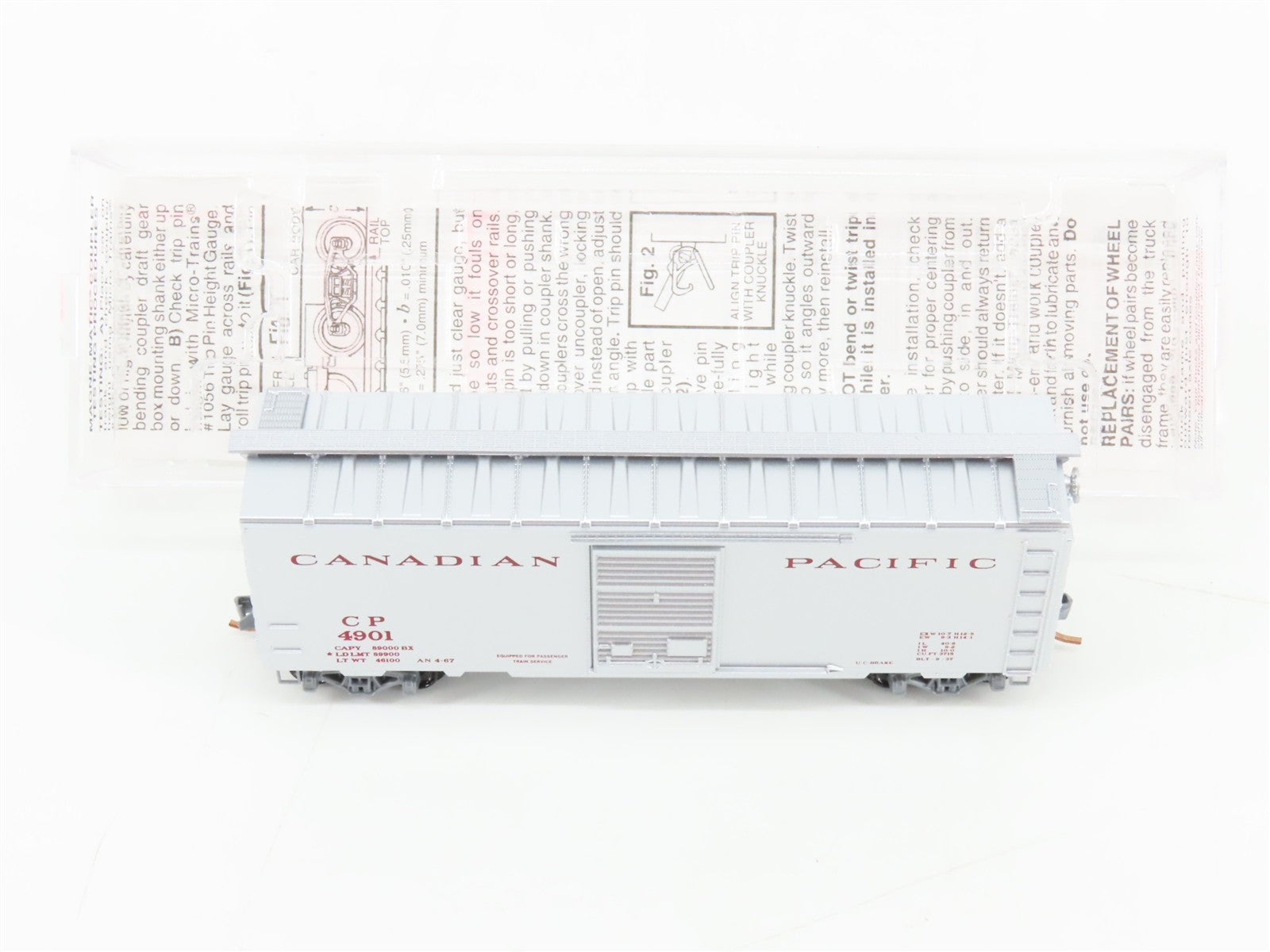 N Scale Micro-Trains MTL 20546 CP Canadian Pacific 40' Box Car 4901 RTR