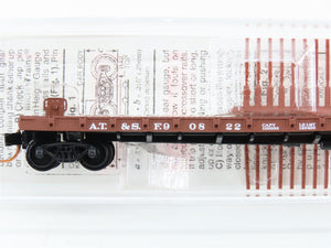 N Scale Micro-Trains MTL 44060 ATSF Santa Fe 50' Straight Side Flat Car 90822