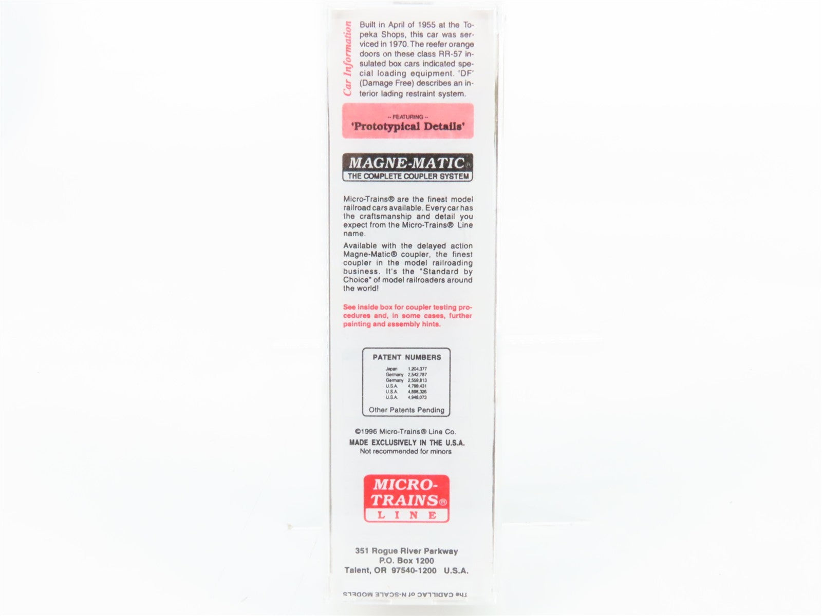 N Scale Micro-Trains MTL 32050/1 SFRB Santa Fe 50' Plug Door Box Car 6153 RTR