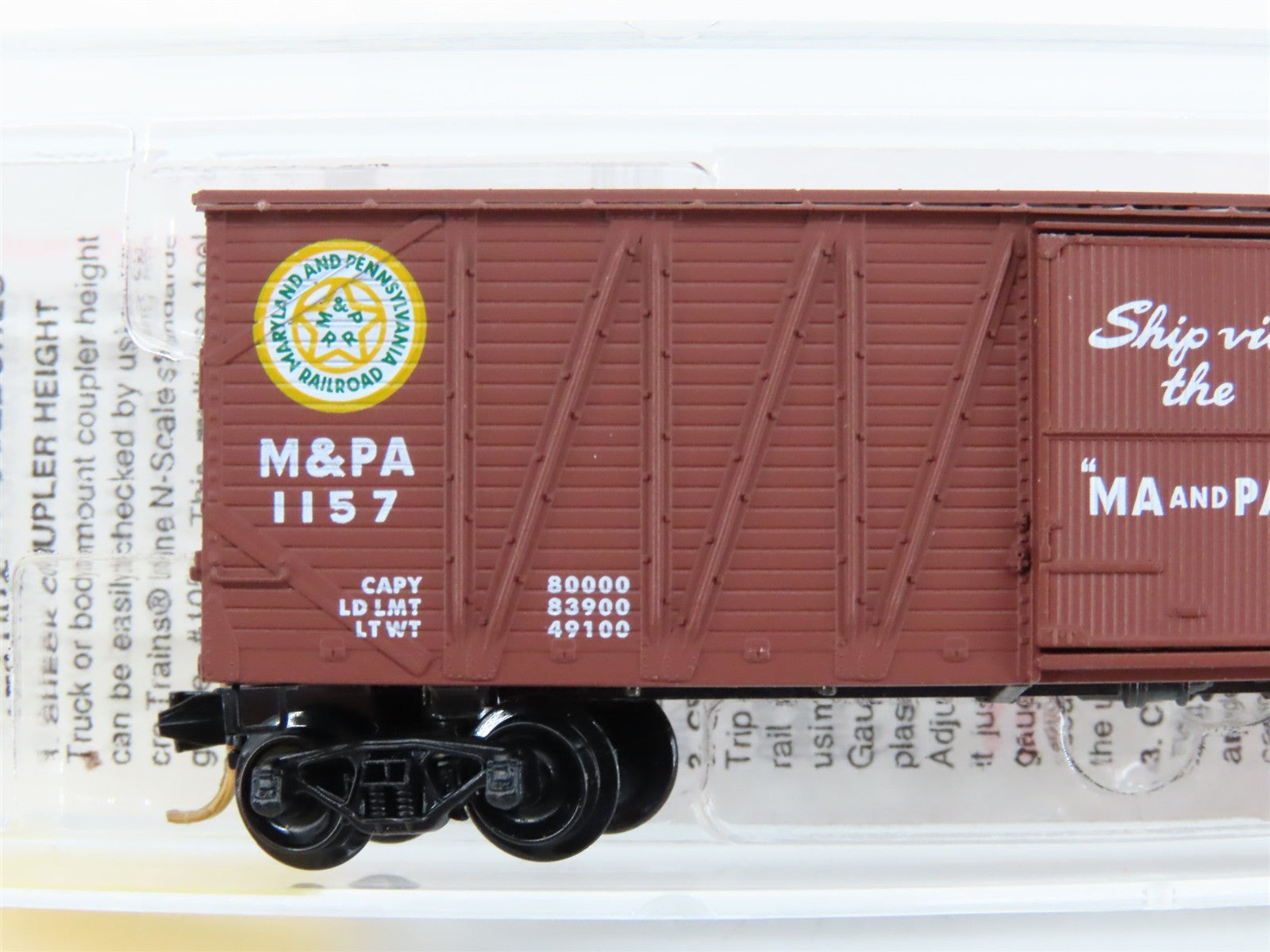 N Scale Micro-Trains MTL 28020 M&PA Maryland & Pennsylvania 40' Box Car 1157 RTR