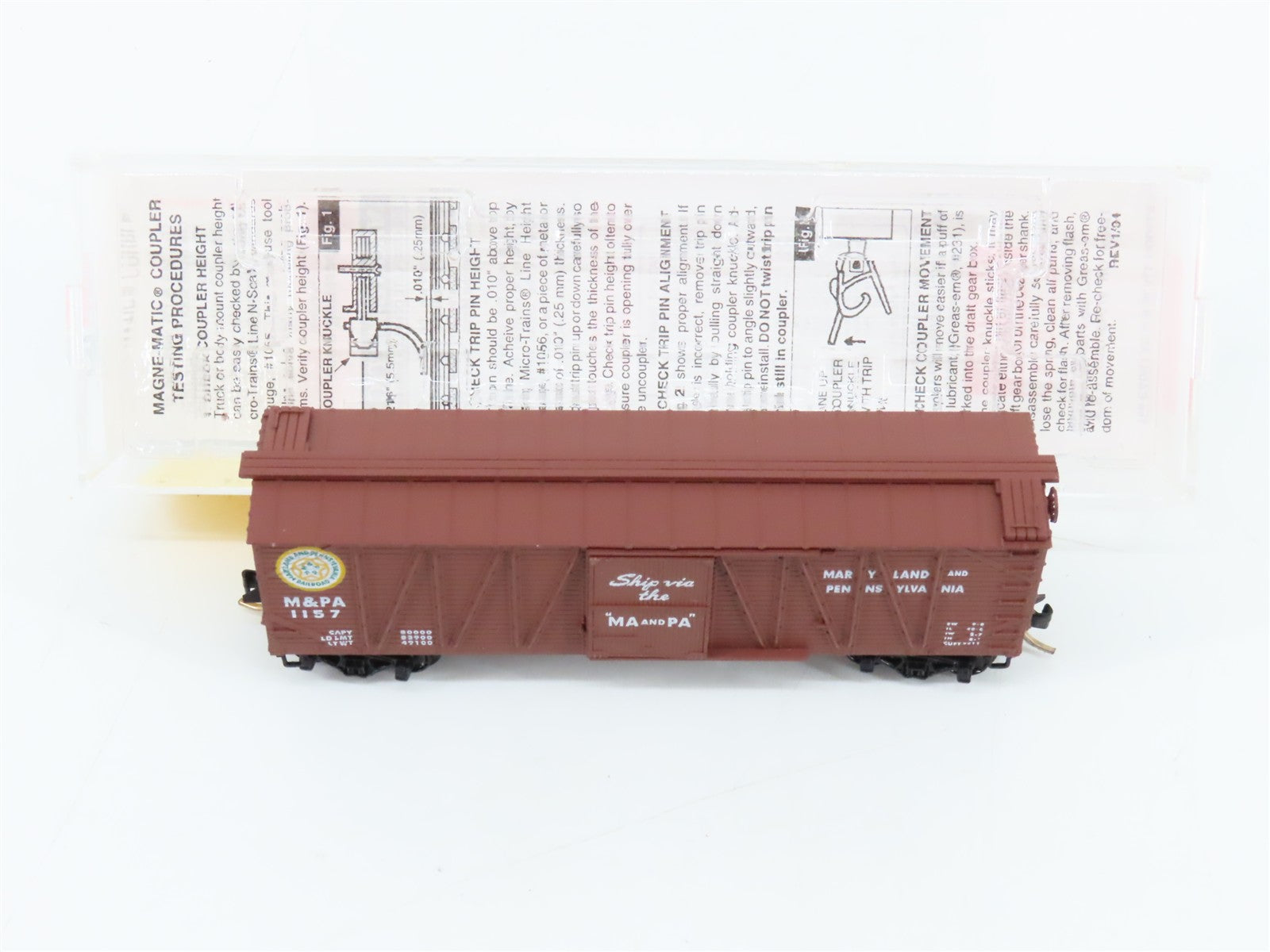 N Scale Micro-Trains MTL 28020 M&PA Maryland & Pennsylvania 40' Box Car 1157 RTR
