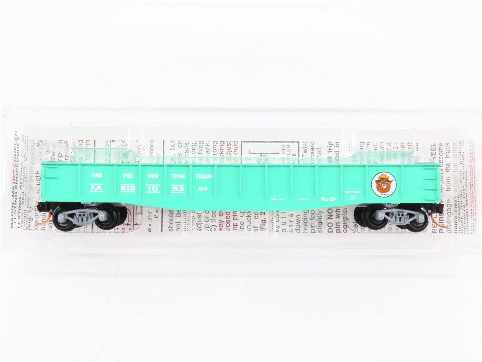 N Scale Micro-Trains MTL 46360 FP Smokey Bear 50' Gondola X121053 MW RTR