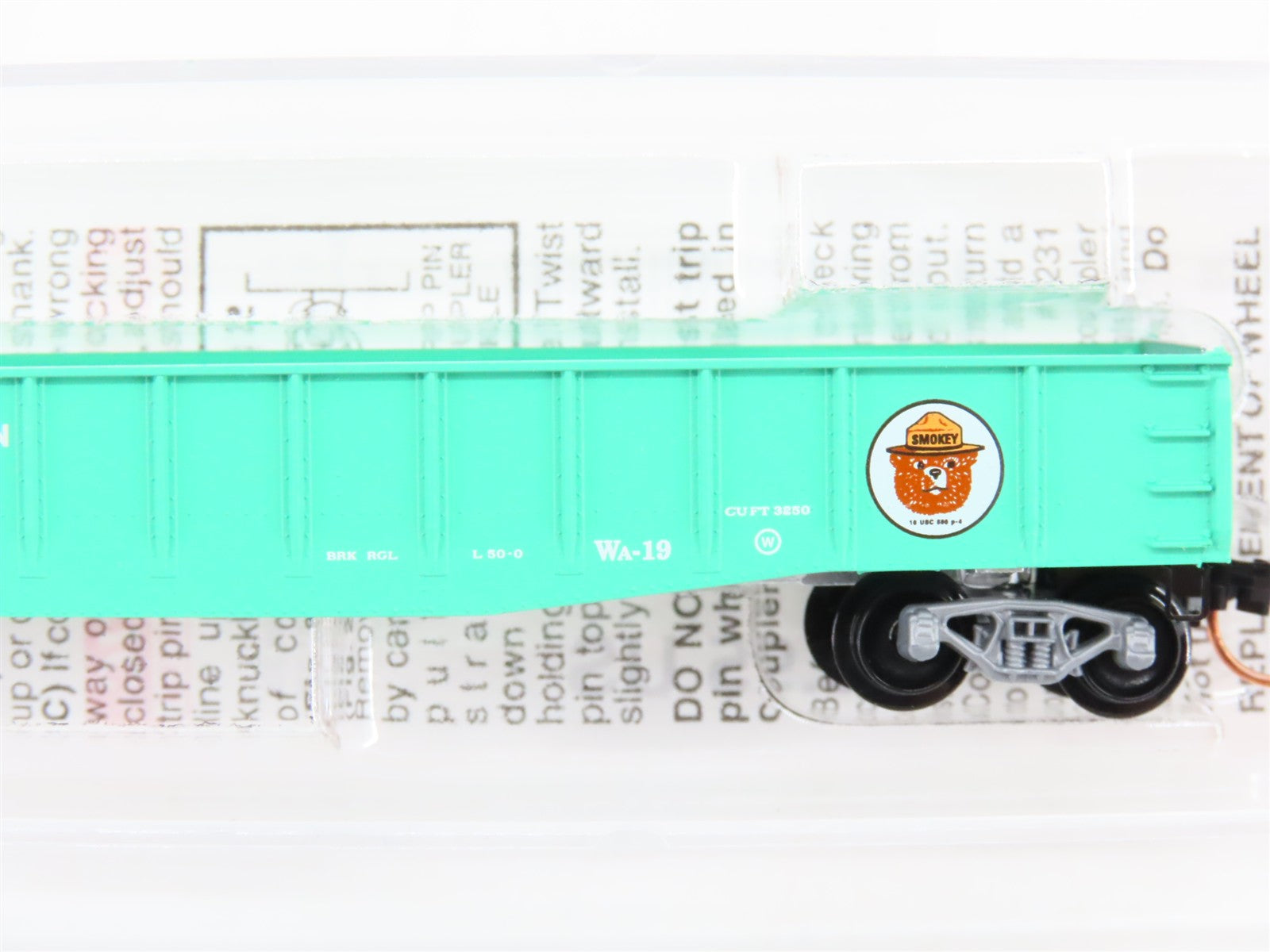 N Scale Micro-Trains MTL 46360 FP Smokey Bear 50' Gondola X121053 MW RTR