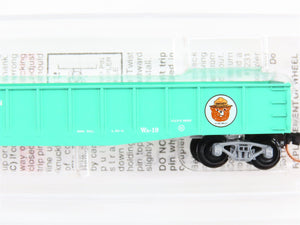 N Scale Micro-Trains MTL 46360 FP Smokey Bear 50' Gondola X121053 MW RTR