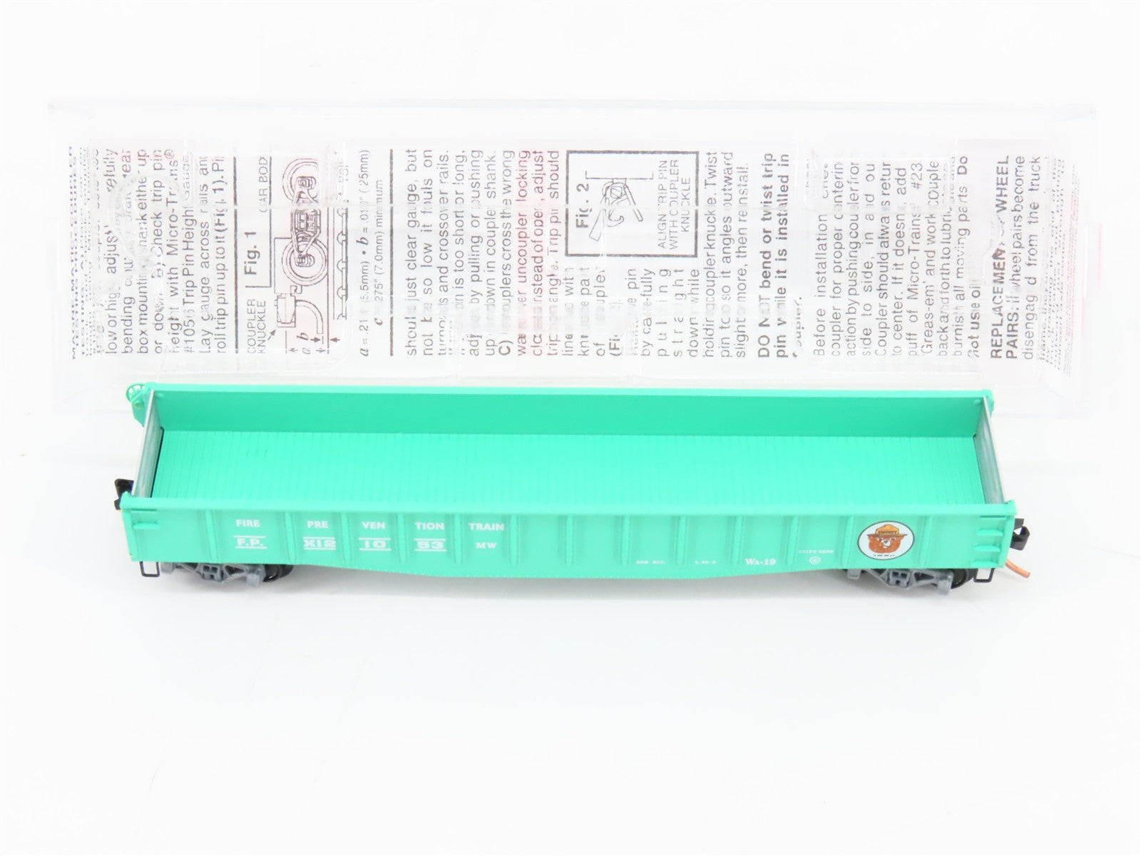 N Scale Micro-Trains MTL 46360 FP Smokey Bear 50' Gondola X121053 MW RTR