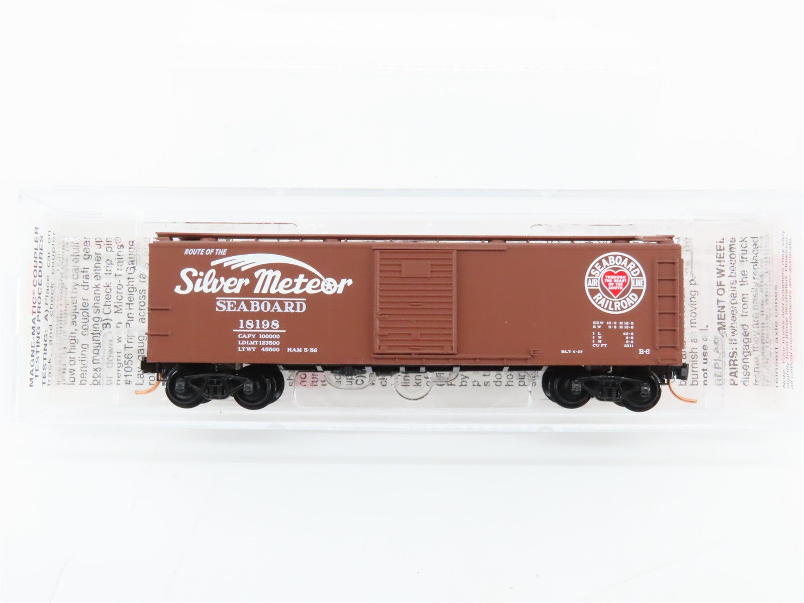 N Scale Micro-Trains MTL 120250 SAL Silver Meteor 40' Box Car 18198 RTR