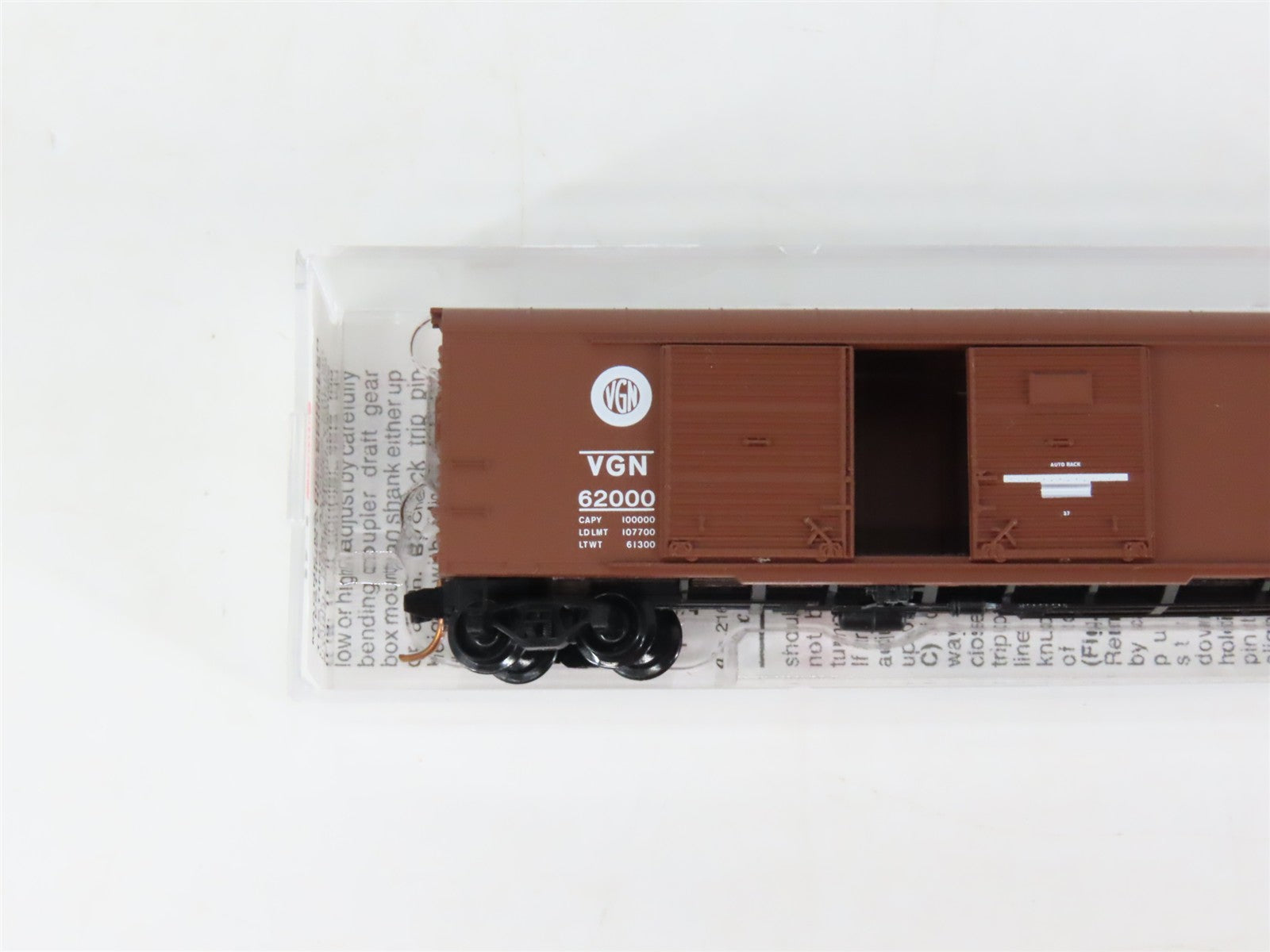 N Scale Micro-Trains MTL 79050 Virginian 50' Wagon Top Double Door Box Car RTR