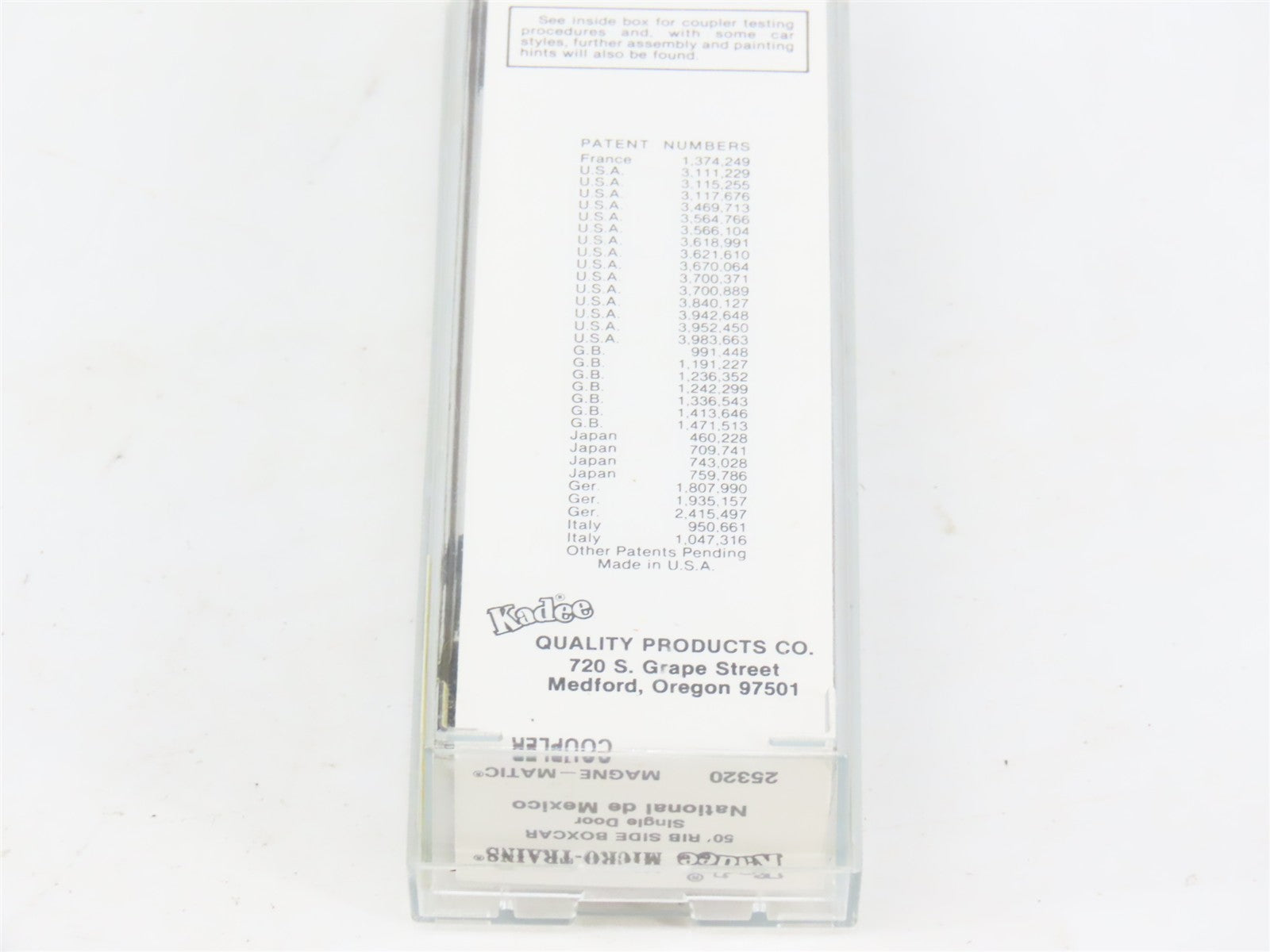 N Kadee Micro-Trains MTL 25320 NdeM National de Mexico 50' Box Car 102495 RTR
