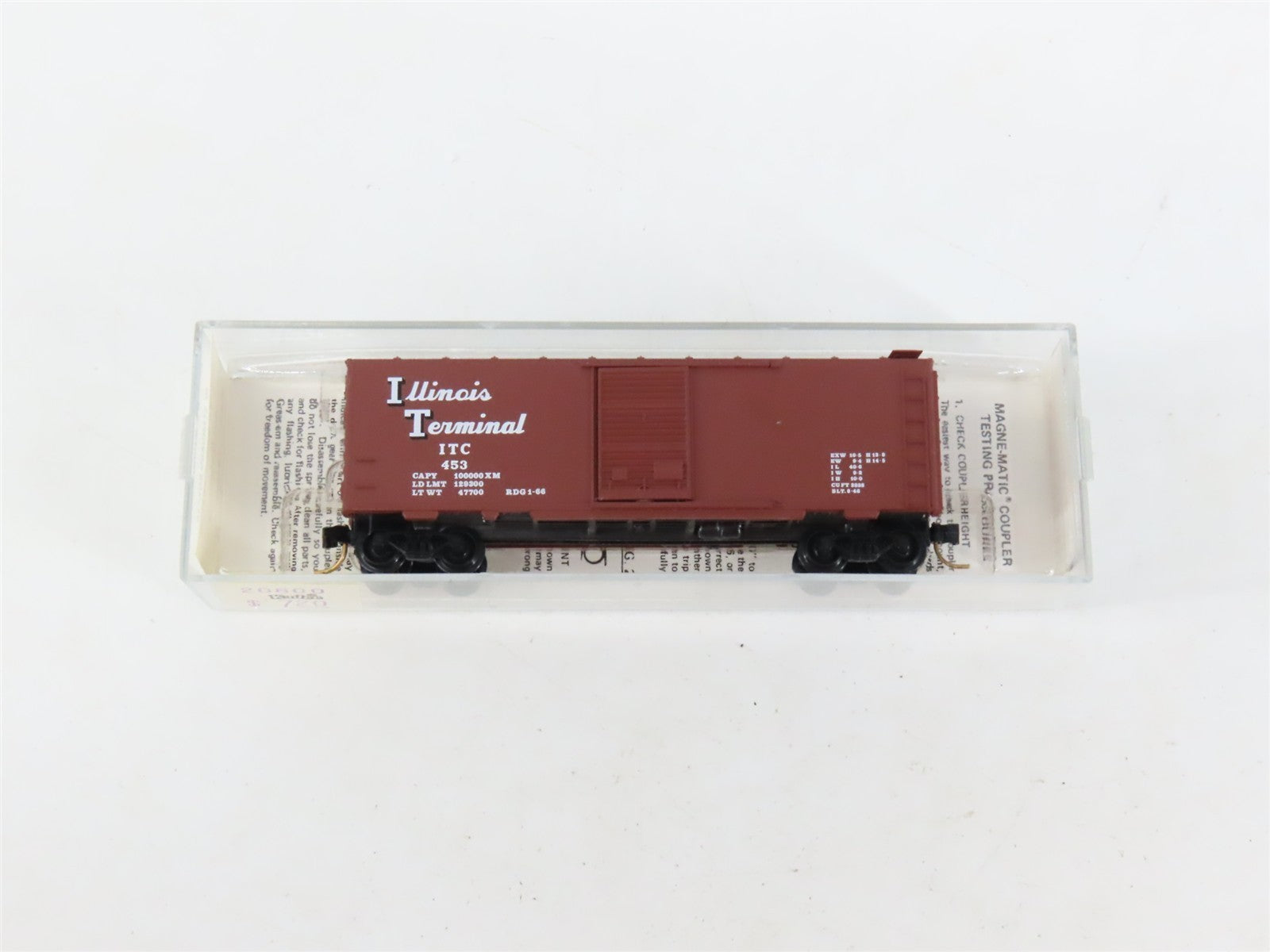 N Scale Kadee Micro-Trains MTL 20600 ITC Illinois Terminal 40' Box Car 453 RTR