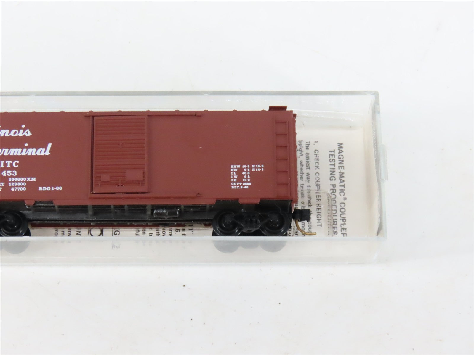 N Scale Kadee Micro-Trains MTL 20600 ITC Illinois Terminal 40' Box Car 453 RTR