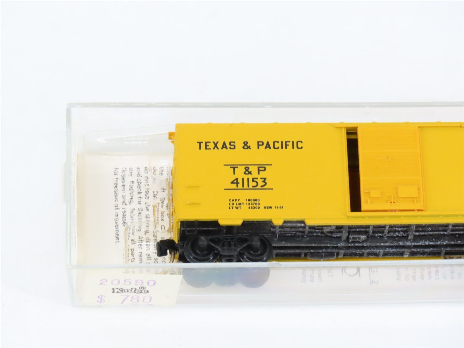 N Scale Kadee Micro-Trains MTL 20590 T&P Texas & Pacific 40' Box Car 41153 RTR