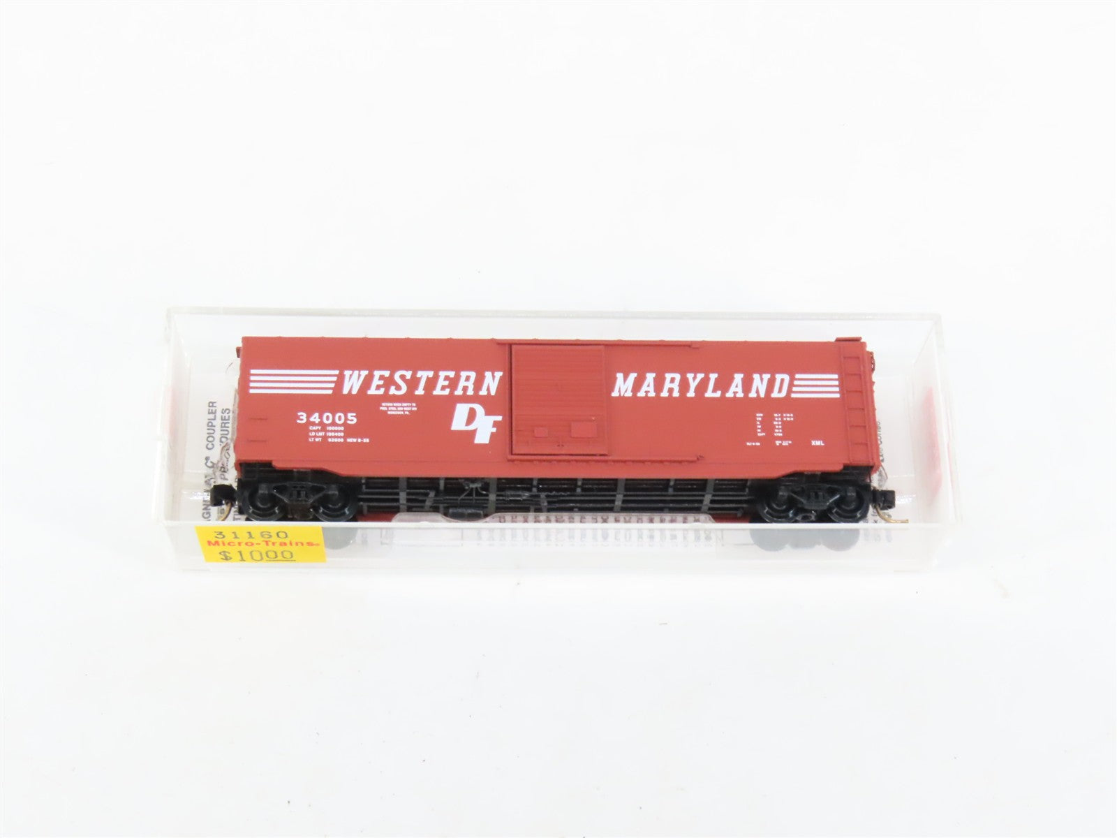 N Scale Micro-Trains MTL 31160 WM Western Maryland 50' Single Door Box Car RTR