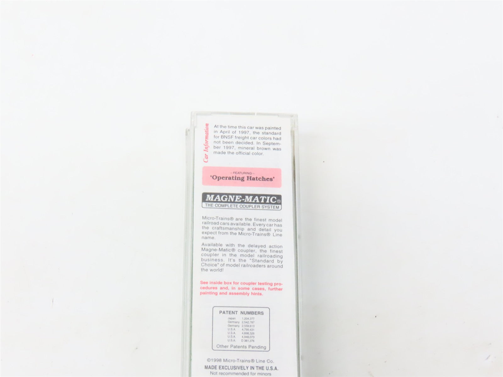N Scale Micro-Trains MTL 94110 BNSF Railway 3-Bay Covered Hopper 422033 RTR