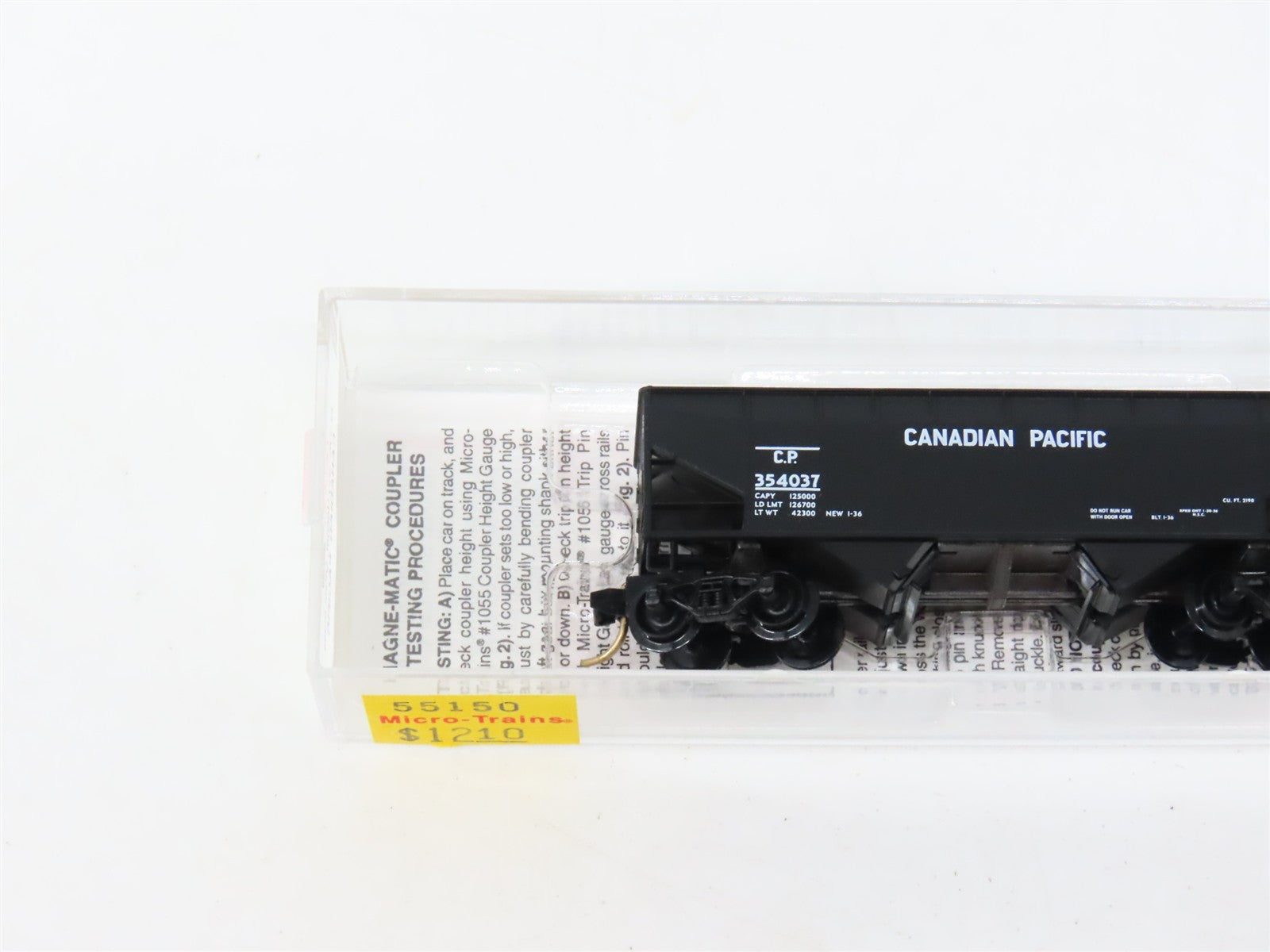 N Scale Micro-Trains MTL 55150 CP Canadian Pacific 33' 2-Bay Hopper 354037 RTR
