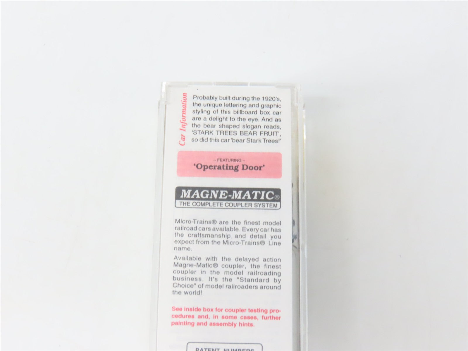 N Scale Micro-Trains MTL 42010 Stark Bro's 40' Box Car 24 RTR