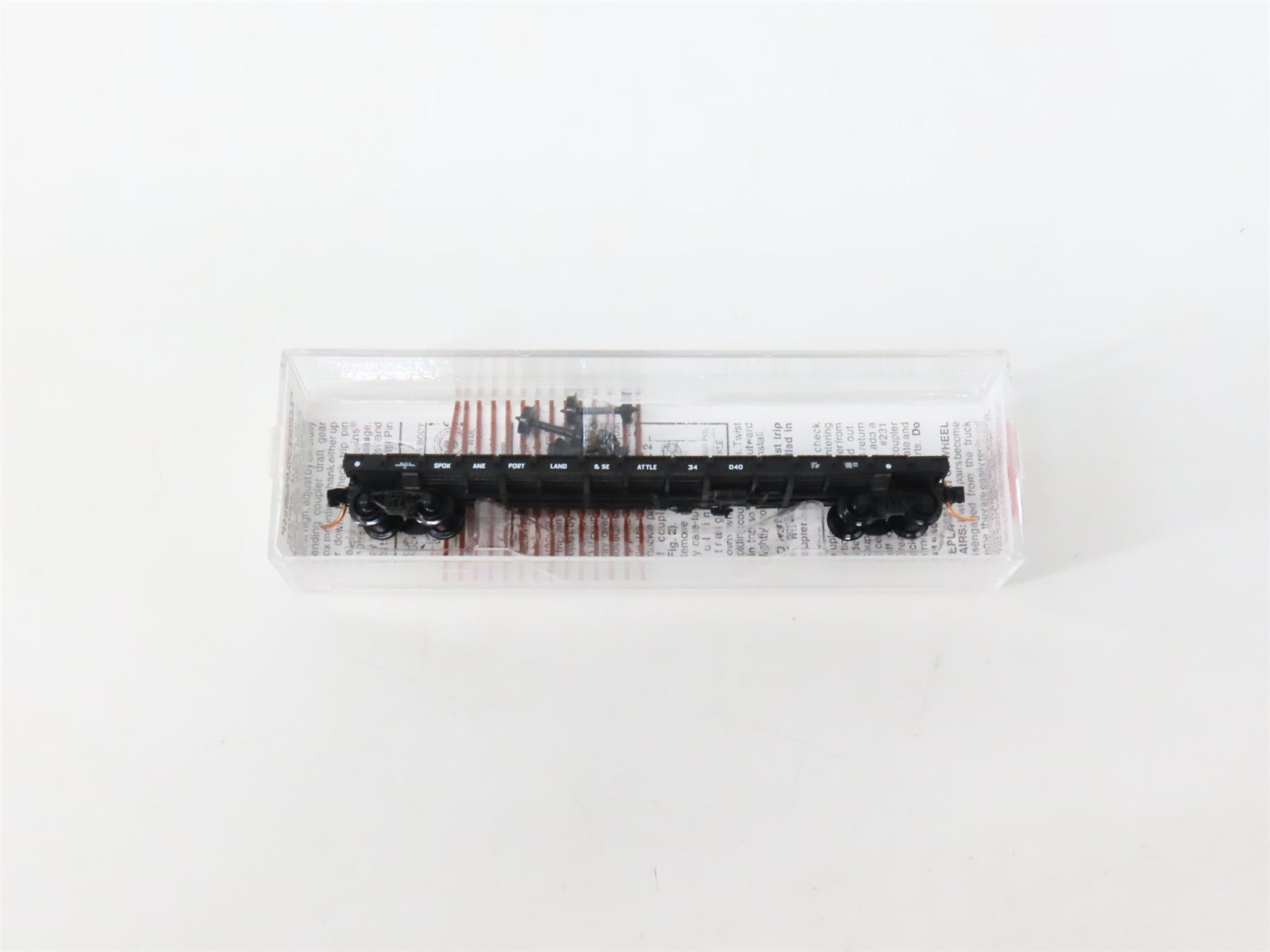 N Scale Micro-Trains MTL 44080 SP&S Spokane, Portland & Seattle 50' Flat Car RTR