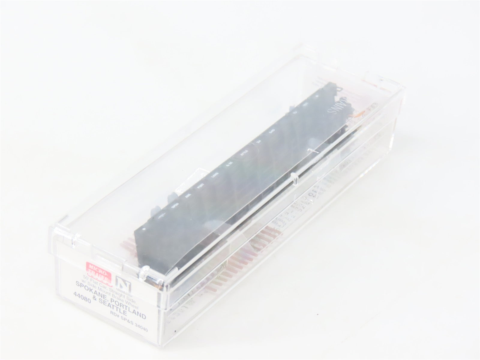 N Scale Micro-Trains MTL 44080 SP&S Spokane, Portland & Seattle 50' Flat Car RTR