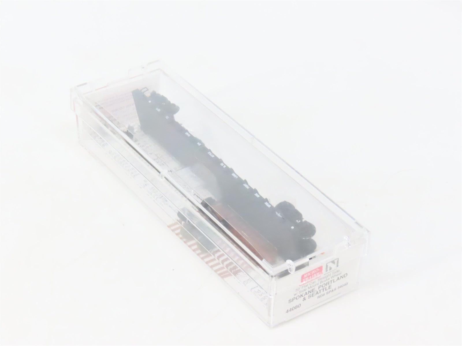 N Scale Micro-Trains MTL 44080 SP&S Spokane, Portland & Seattle 50' Flat Car RTR