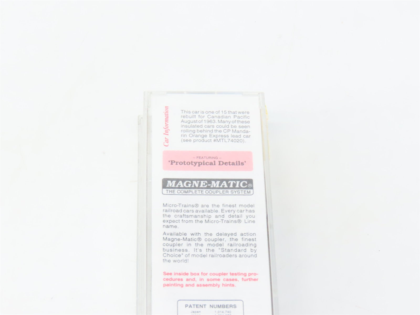 N Scale Micro-Trains MTL 74040/3 CP Canadian Pacific 40' Plug Door Box Car RTR