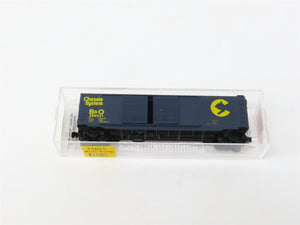 N Scale Micro-Trains MTL 34010 B&O Chessie System 50' Double Door Box Car RTR