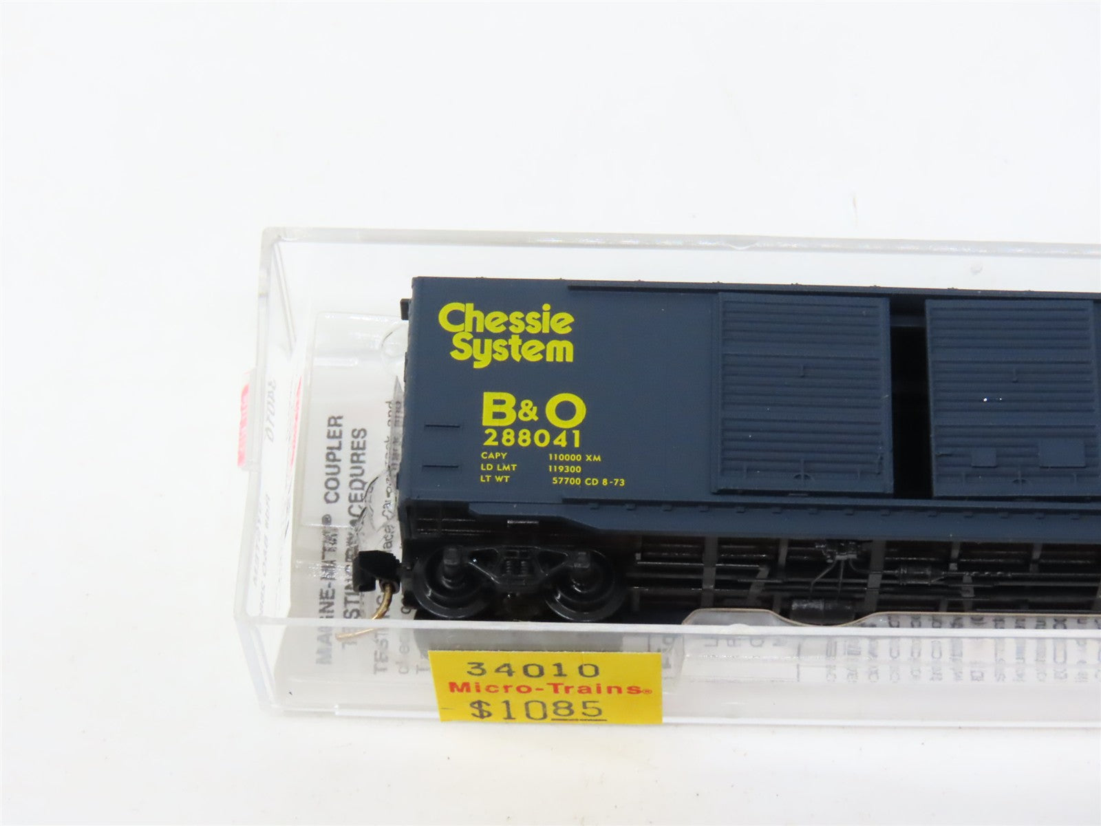 N Scale Micro-Trains MTL 34010 B&O Chessie System 50' Double Door Box Car RTR