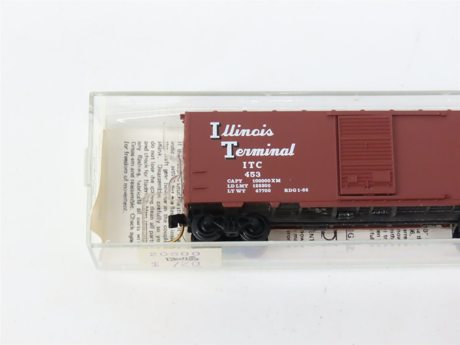 N Scale Kadee Micro-Trains MTL 20600 ITC Illinois Terminal 40' Box Car 453 RTR