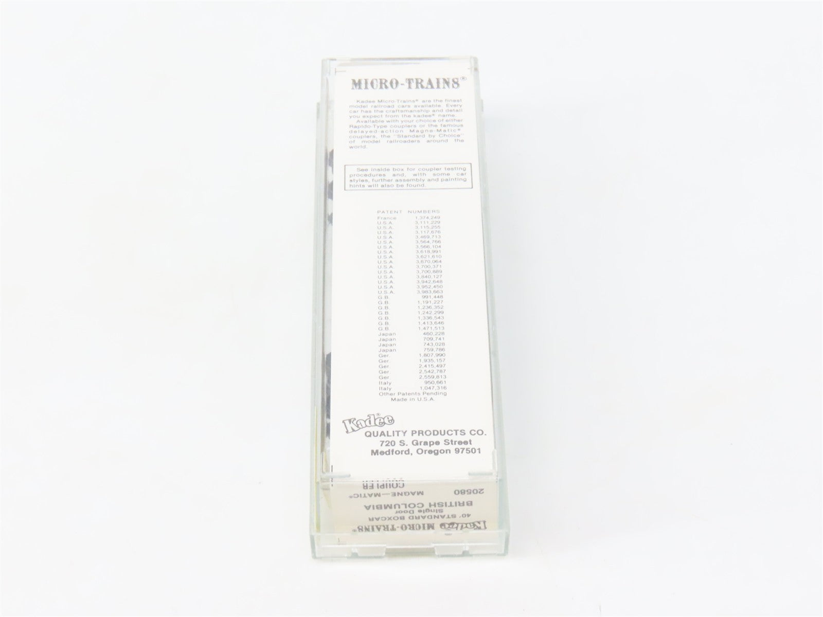 N Scale Kadee Micro-Trains MTL 20580 BCOL British Columbia 40' Box Car 4238 RTR