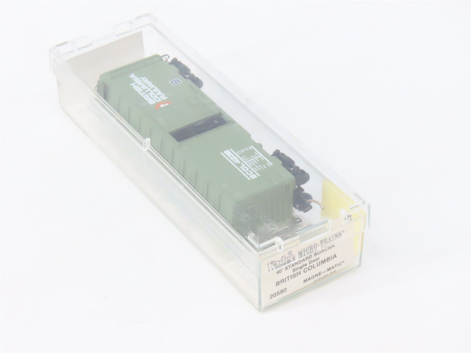 N Scale Kadee Micro-Trains MTL 20580 BCOL British Columbia 40' Box Car 4238 RTR