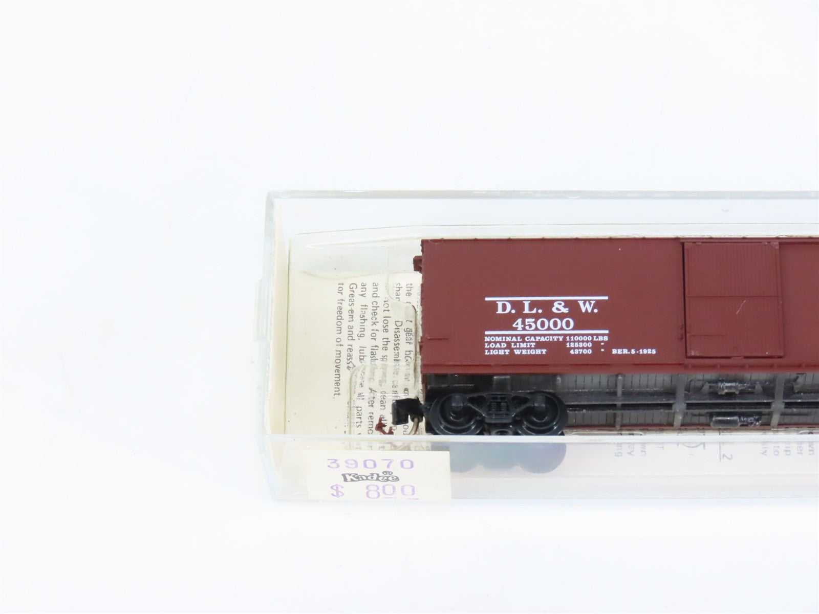 N Scale Micro-Trains MTL 39070 Delaware, Lackawanna & Western 40' Box Car RTR