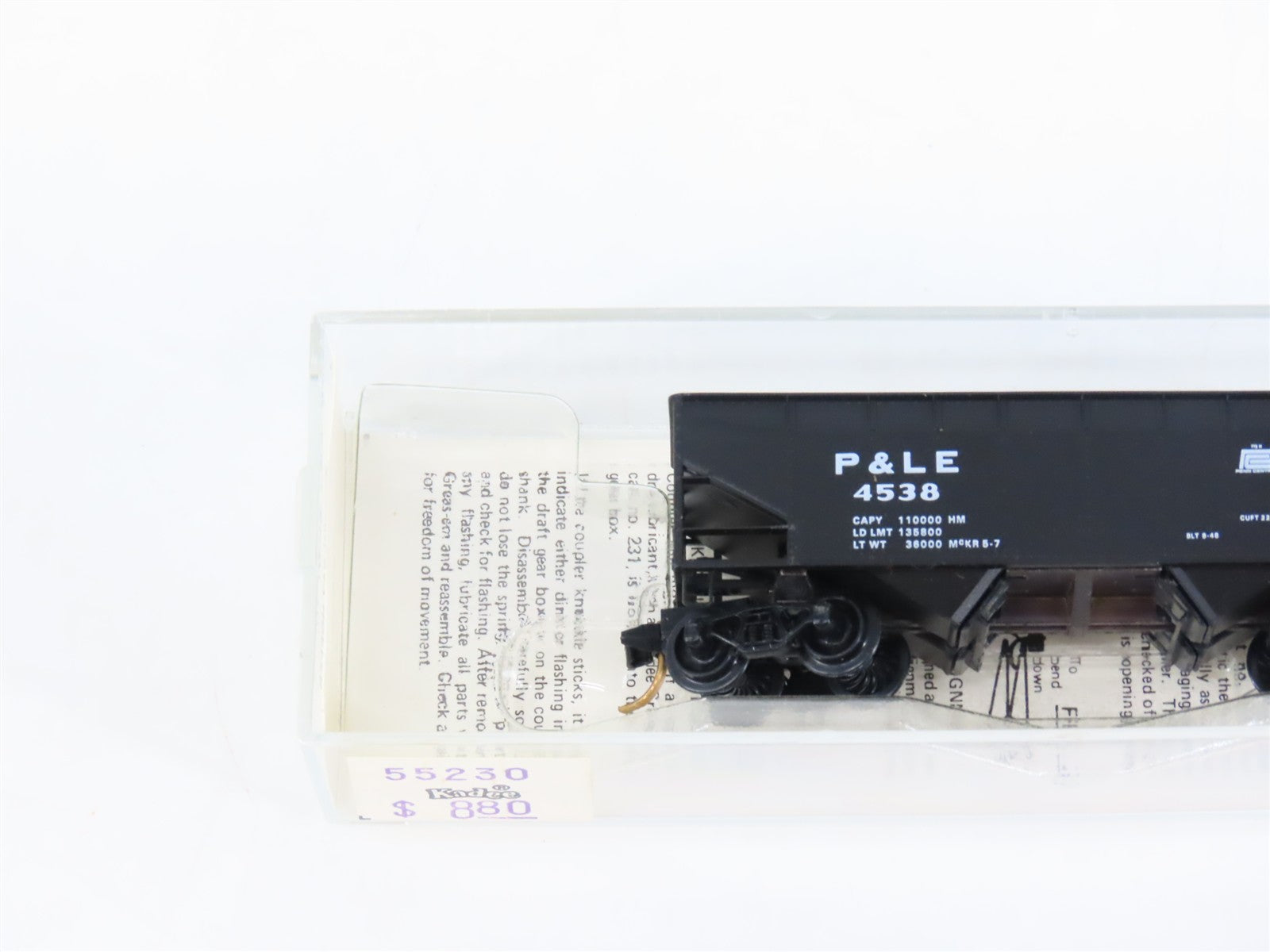 N Scale Micro-Trains MTL 55230 P&LE Pittsburgh & Lake Erie 33' 2-Bay Hopper RTR