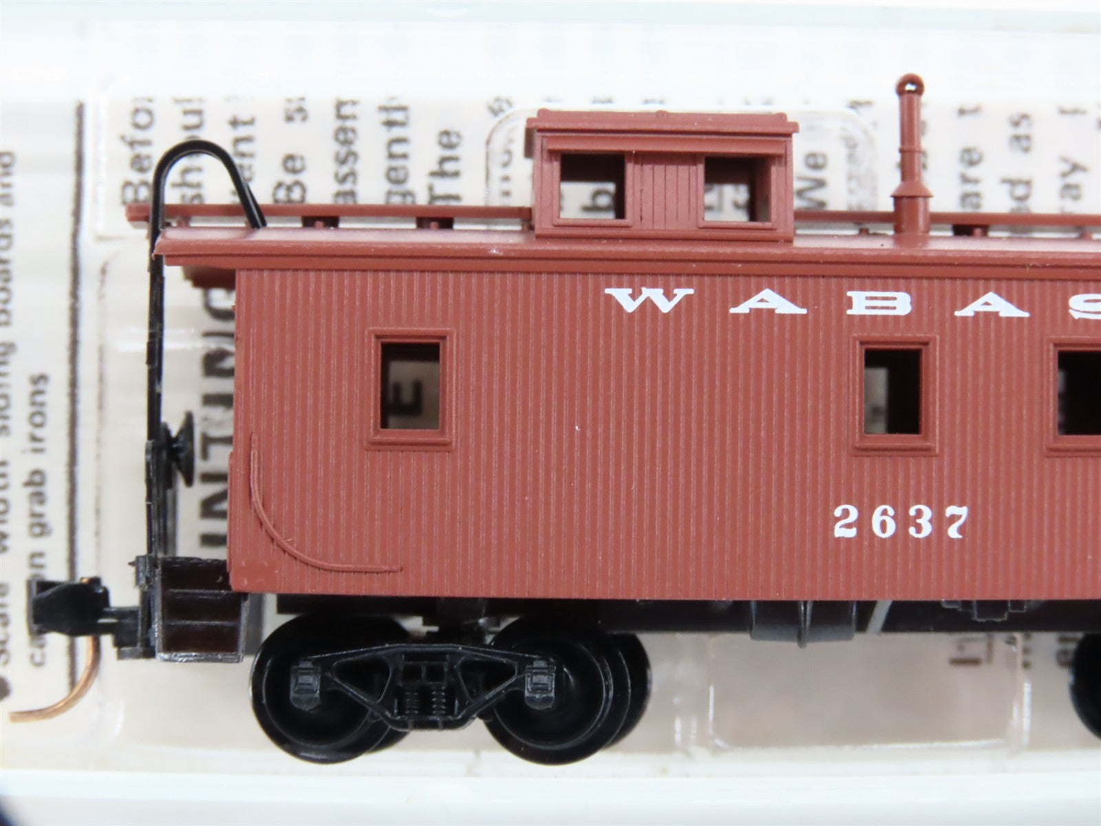 N Scale Micro-Trains MTL 50150 Wabash 34' Wood-Sheathed Caboose 2637 RTR