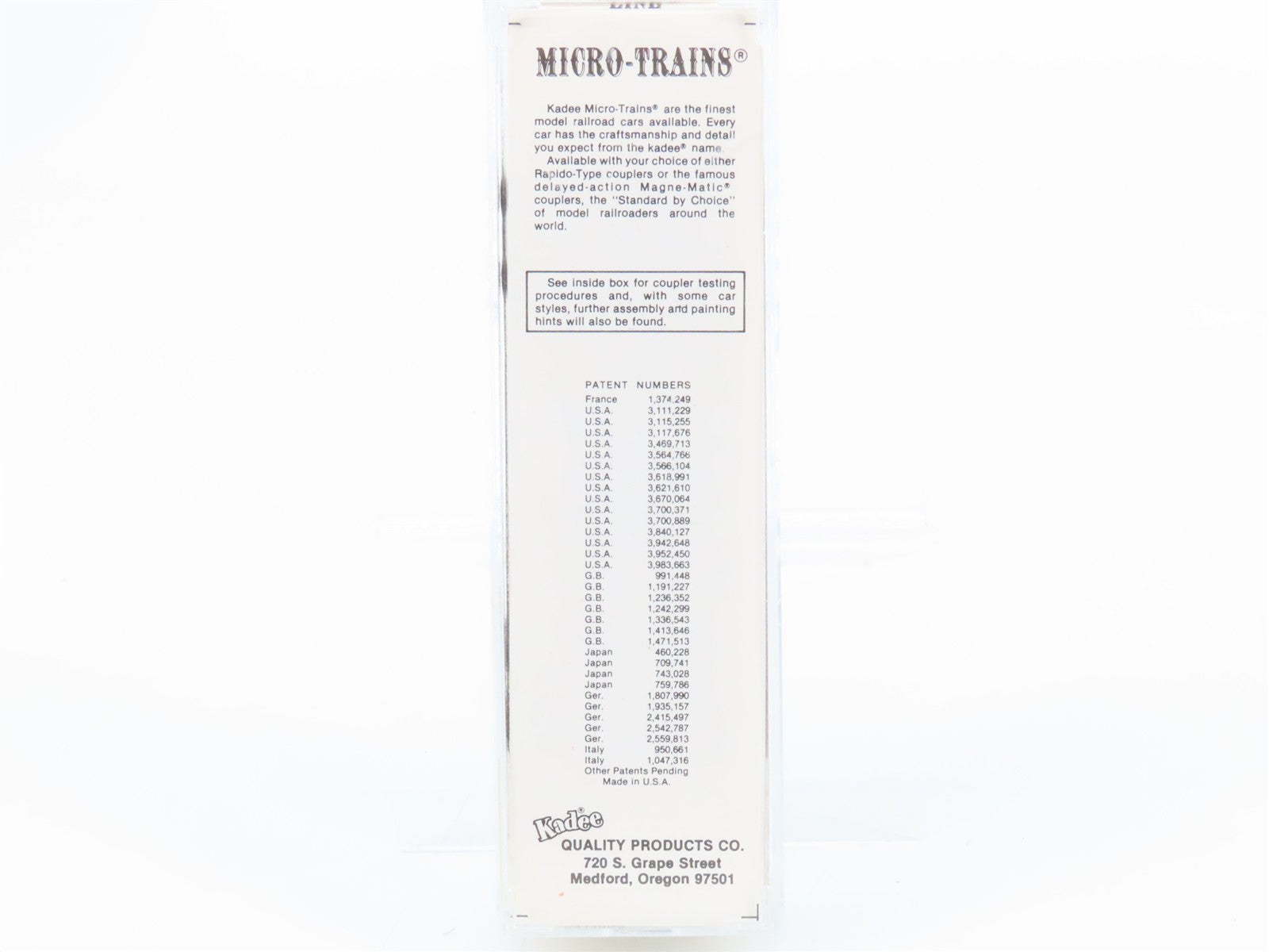 N Scale Kadee Micro-Trains MTL 23140 CP Canadian Pacific 40' Box Car 290299 RTR