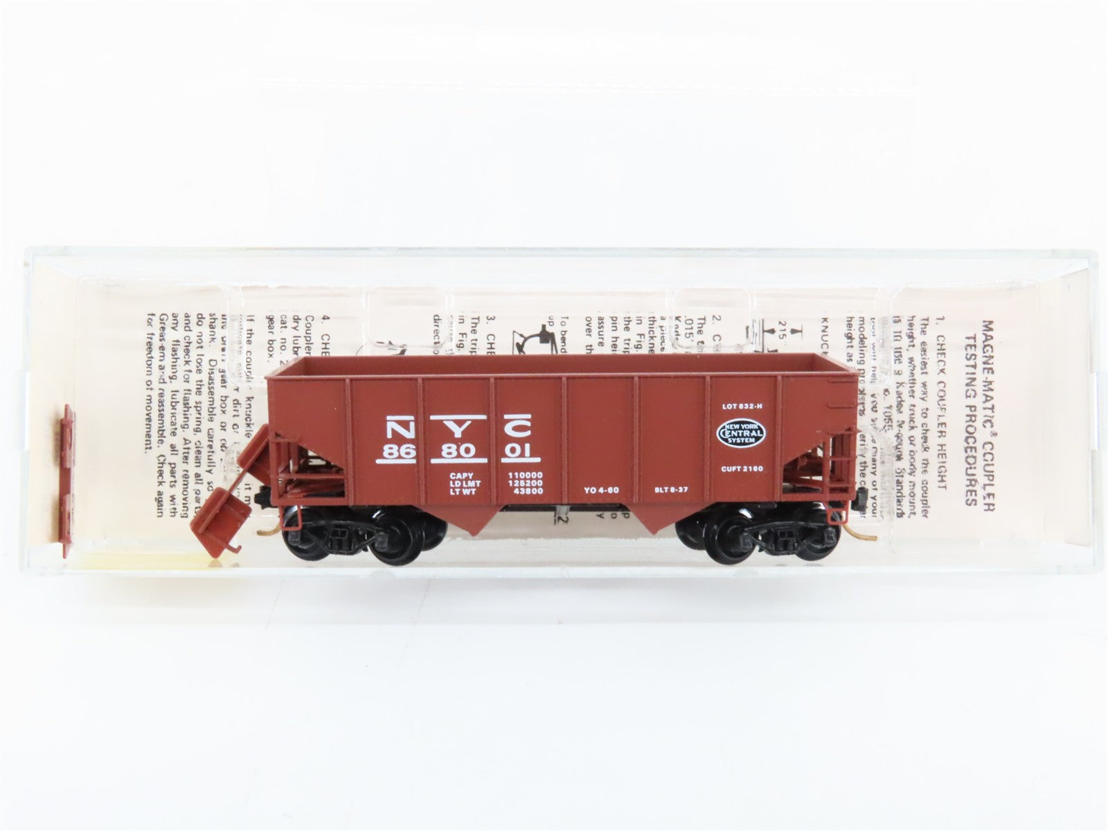 N Scale Micro-Trains MTL 56170 NYC New York Central 33' 2-Bay Hopper 868001 RTR