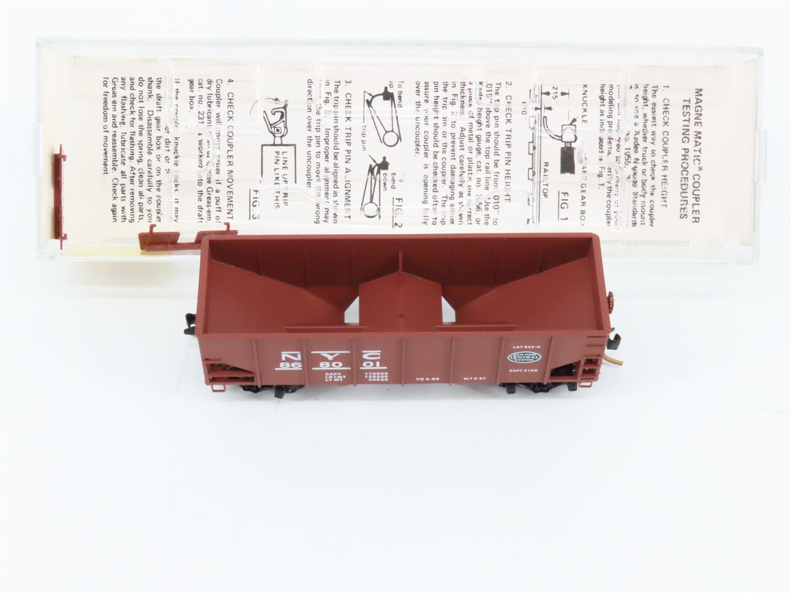 N Scale Micro-Trains MTL 56170 NYC New York Central 33' 2-Bay Hopper 868001 RTR