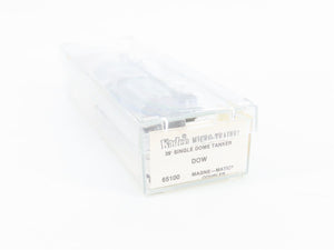 N Scale Micro-Trains MTL 65100 GATX Dow Chemical 39' Single Dome Tank Car RTR