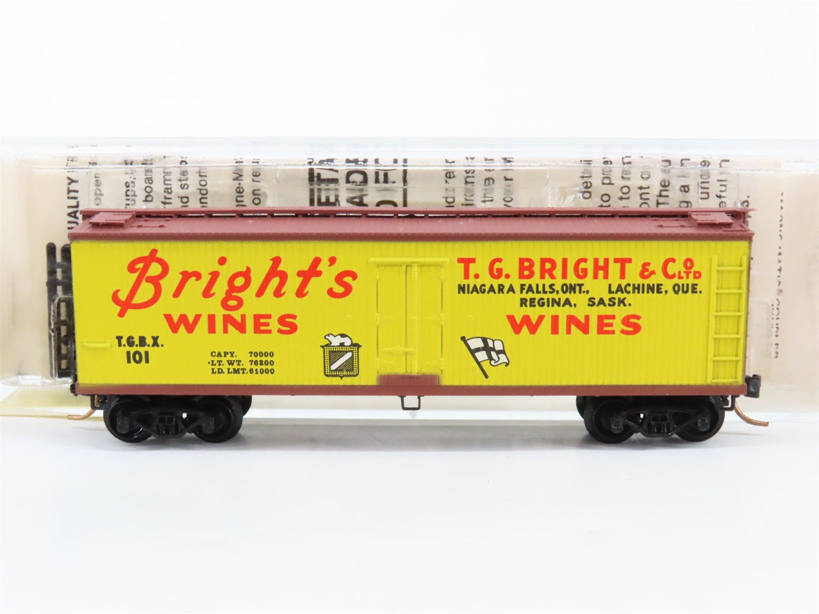 N Scale Micro-Trains MTL 49210 TGBX T.G. Bright & Co. 40' Reefer 101 RTR
