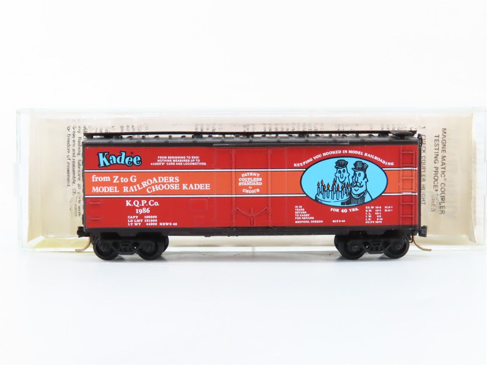 N Scale Kadee Micro-Trains MTL 21046 KQPCo. 40th Anniversary 40' Boxcar 1986 RTR