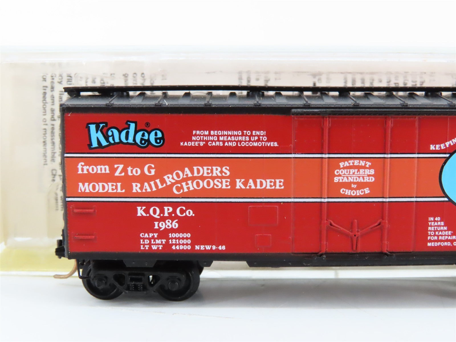 N Scale Kadee Micro-Trains MTL 21046 KQPCo. 40th Anniversary 40' Boxcar 1986 RTR
