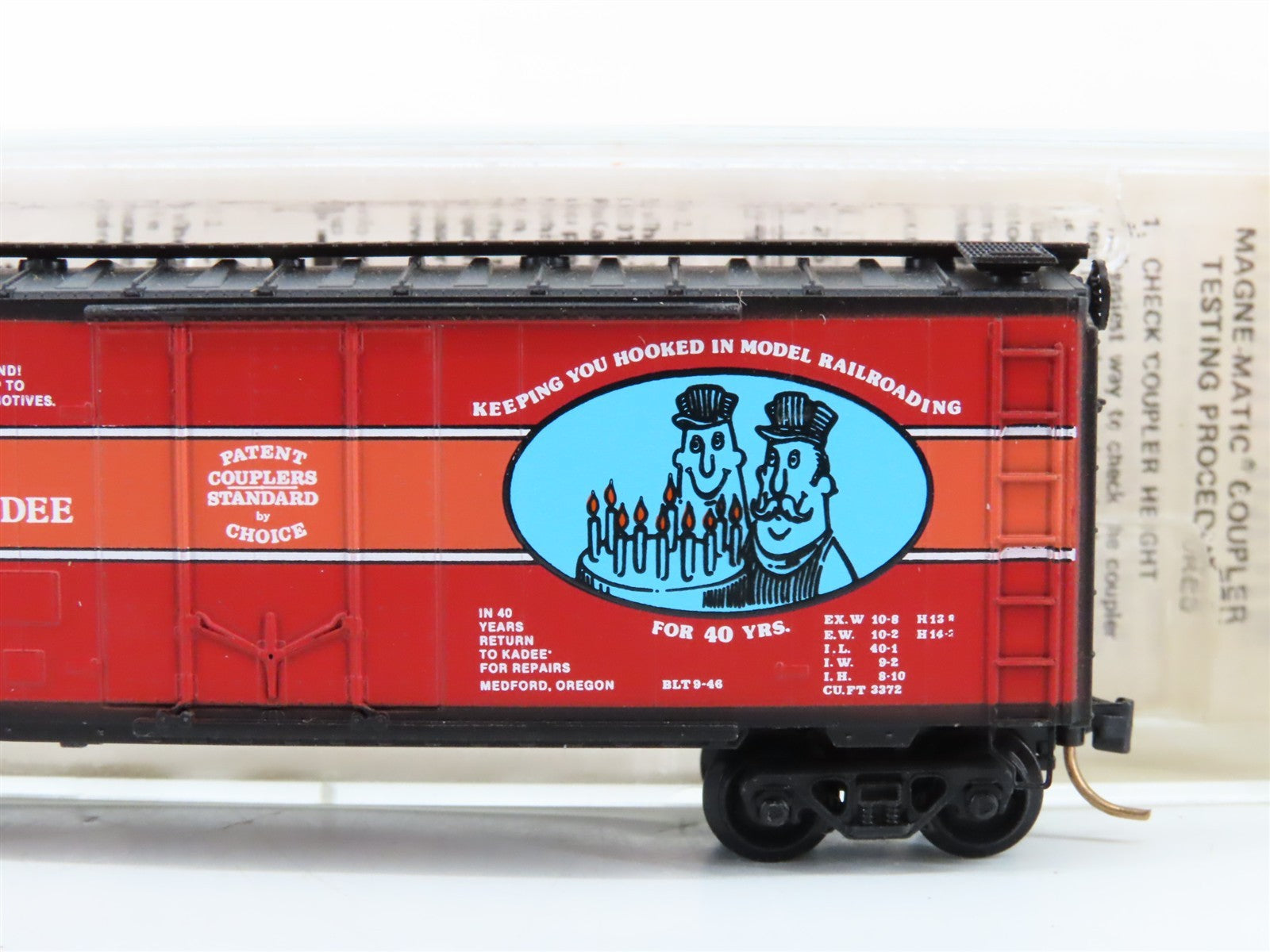N Scale Kadee Micro-Trains MTL 21046 KQPCo. 40th Anniversary 40' Boxcar 1986 RTR