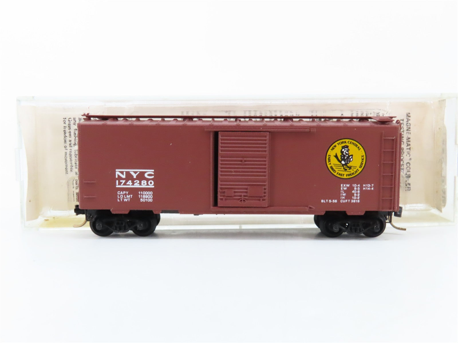 N Kadee Micro-Trains MTL 20380 NYC New York Central Early Bird Box Car 174280
