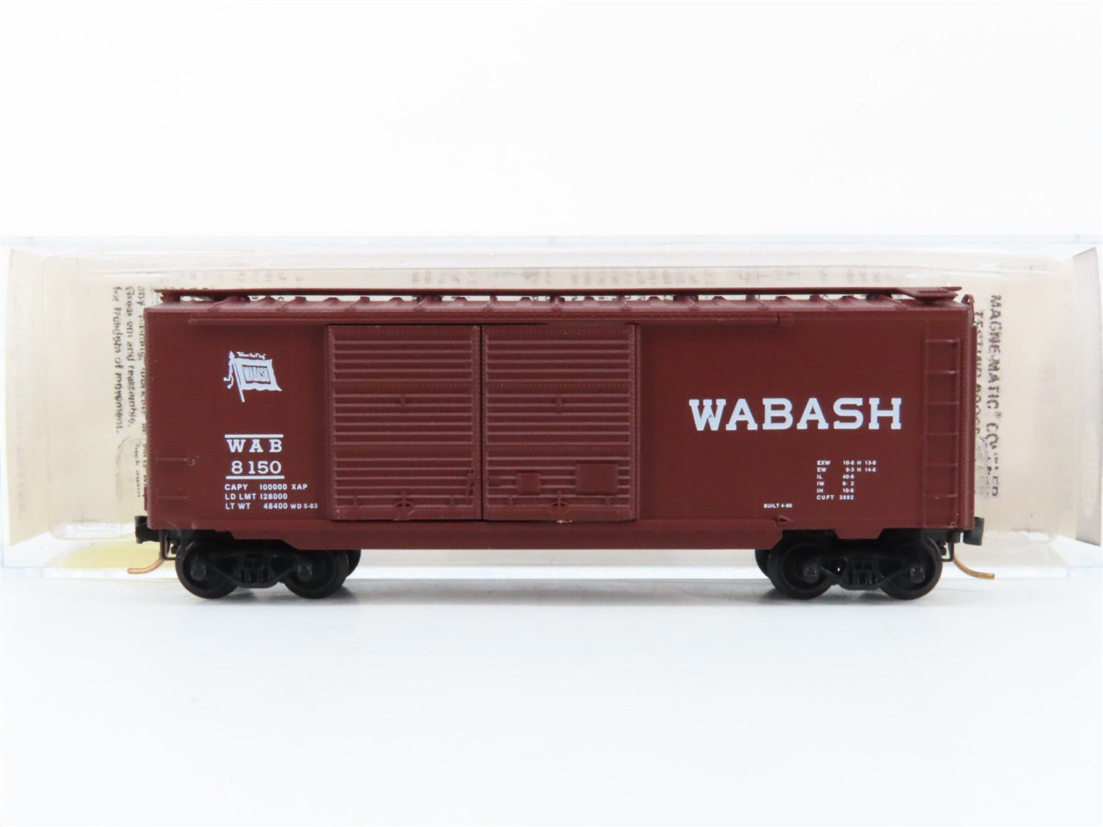 N Scale Kadee Micro-Trains MTL 23130 WAB Wabash 40' Double Door Box Car 8150 RTR