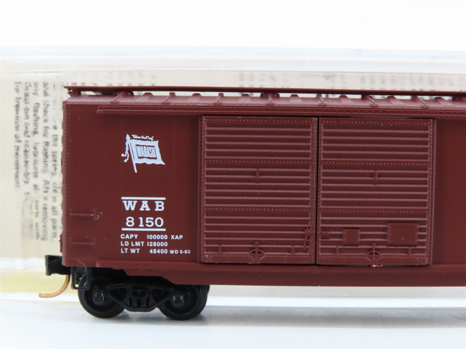 N Scale Kadee Micro-Trains MTL 23130 WAB Wabash 40' Double Door Box Car 8150 RTR