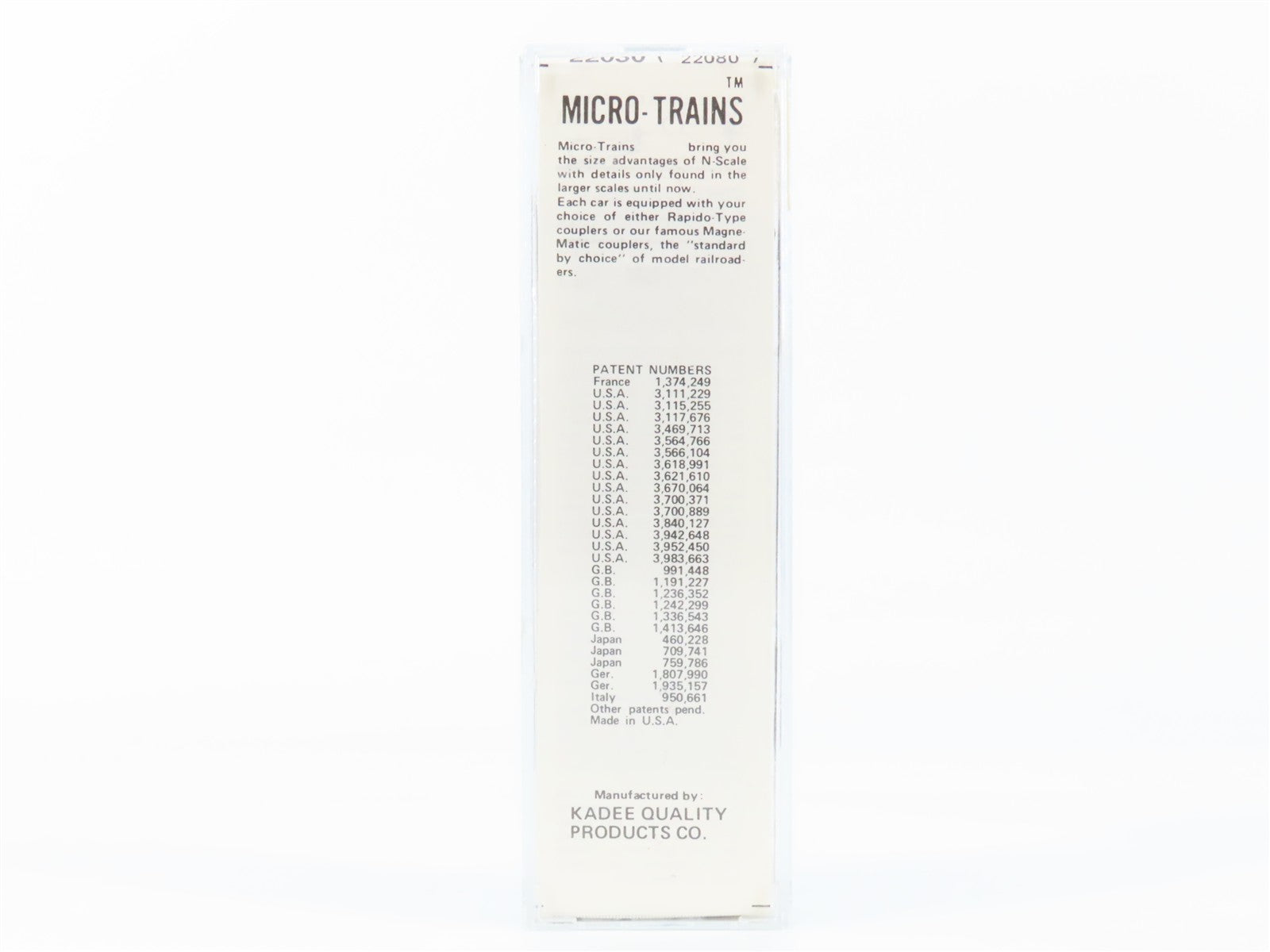 N Scale Micro-Trains MTL 22030 UP Union Pacific 40' Box Car 110022 RTR