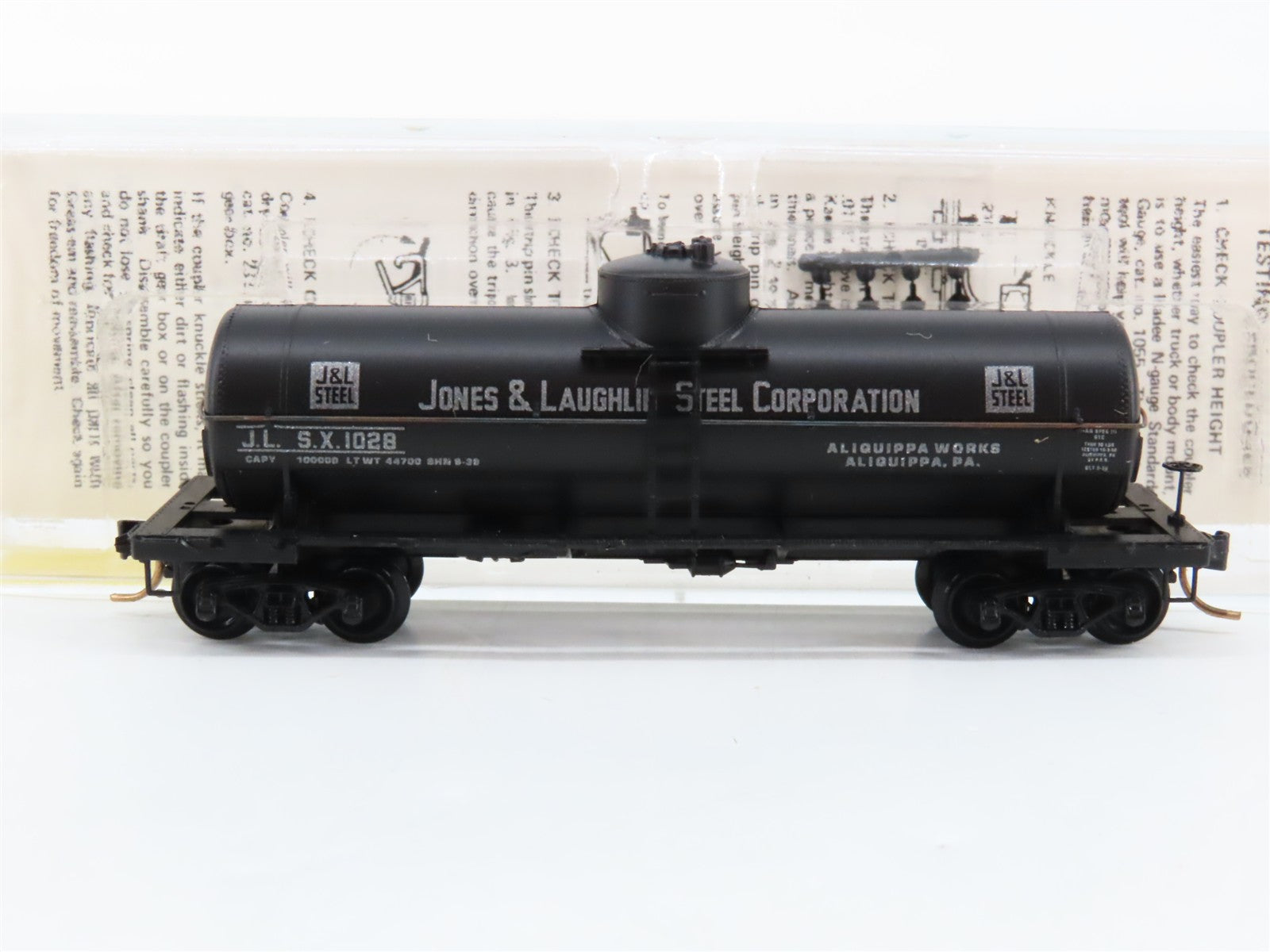 N Scale Micro-Trains MTL 65160 JLSX Jones & Laughlin Steel 39' Tank Car 1028 RTR