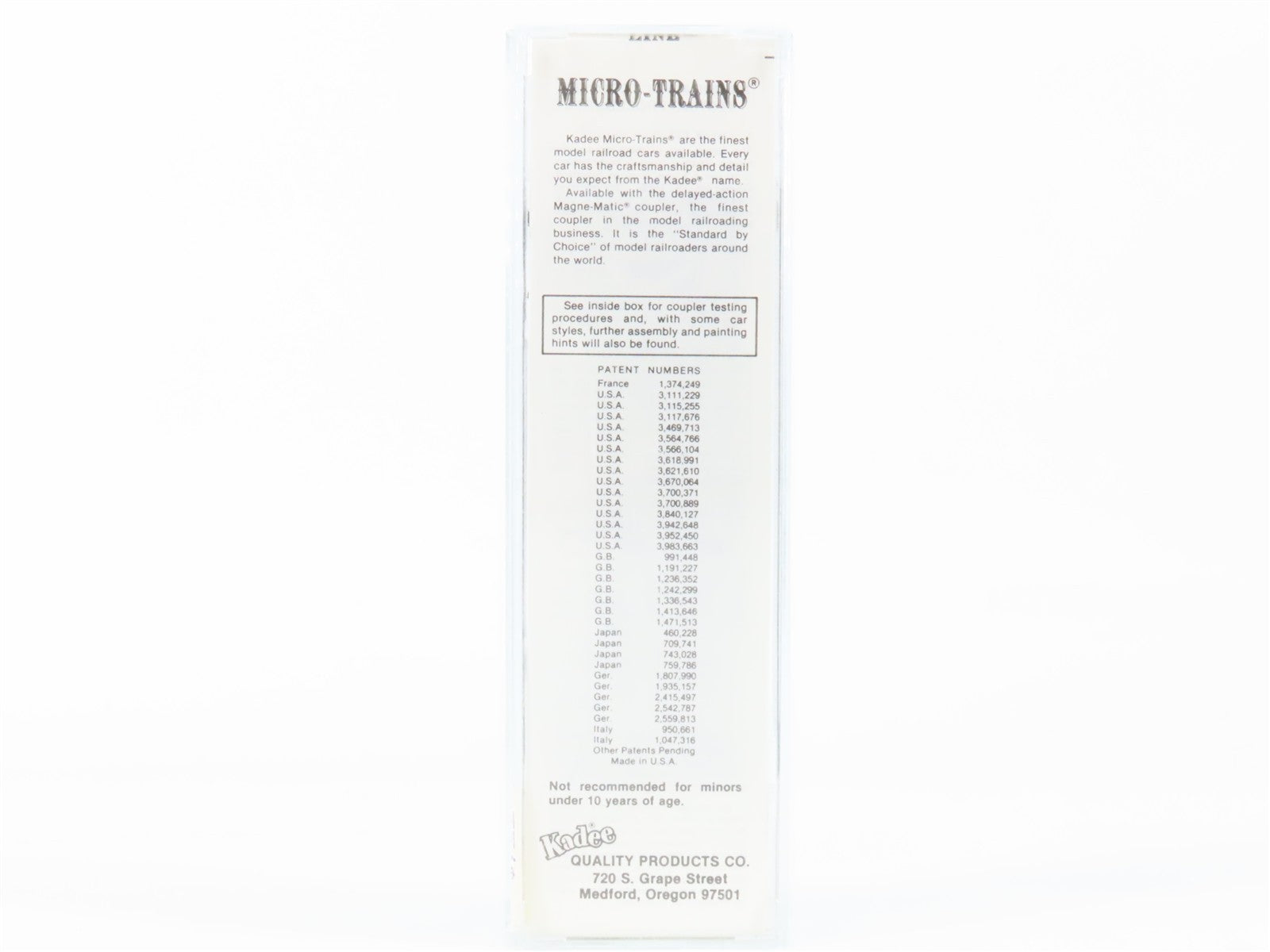 N Scale Kadee Micro-Trains MTL 20840 MNS 40' Single Door Box Car 1018 RTR
