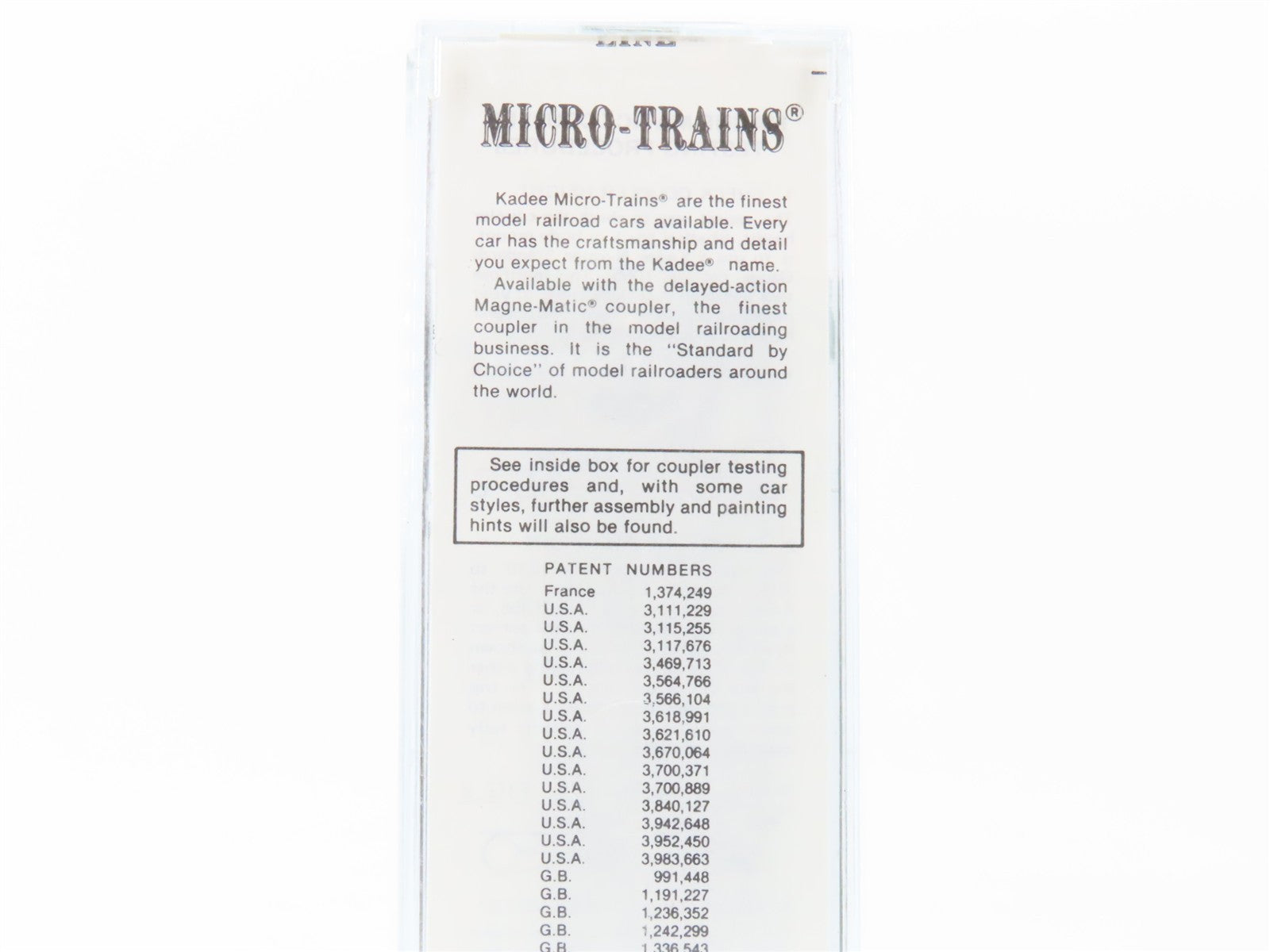 N Scale Kadee Micro-Trains MTL 20840 MNS 40' Single Door Box Car 1018 RTR