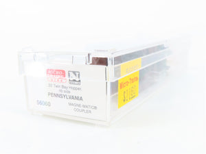 N Scale Micro-Trains MTL 56060 PRR Pennsylvania 33' 2-Bay Hopper 220455 RTR