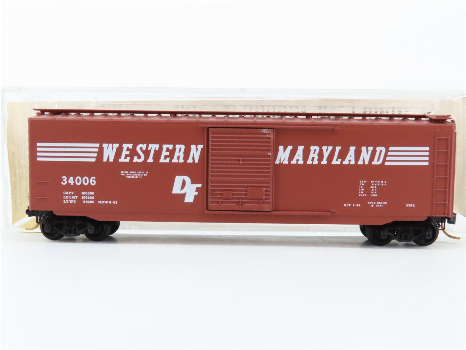 N Scale Micro-Trains MTL 31160 Western Maryland 50' Box Car 34006 RTR